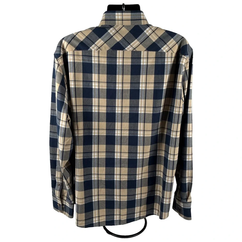 Mens Mizzen+Main Long Sleeve Button Down Shirt Size XXL Plaid Performance And